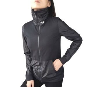 Under Armour Black Full Zip Track Lightweight Lux Fitted Jacket XL Activewear